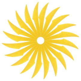 PATIKIL 4 Inch Arrow Vanes, 20 Pack Turkey Feather Fletching Archery Fletch Right/Left Wing for Hunting Target Shooting, Yellow