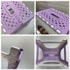 TRANOMOS Foldable Shower Stool for Shaving Legs, Purple Pedicure Foot