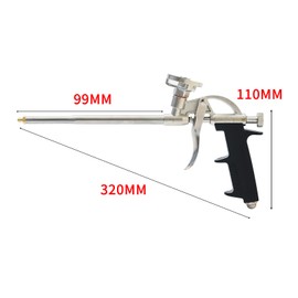 PU Foam Gun, Pack of 2, Construction Foam Gun, Construction Foam Set for Sealing, Filling, Sealing, for Home and Office Use (Black)