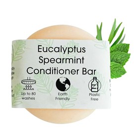 Natural Hair Conditioner Bar Set, Essential Oil Scents, Plastic-Free, Vegan and Cruelty free (Eucalyptus Spearmint)