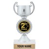 6.5" Silver 2nd Place Trophies, Custom Chaplet Cup 2nd Place