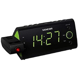 Sencor SRC 330 OR Clock Digital Black,Orange - radios (Clock, LED, Digital, FM, Orange) (Green)