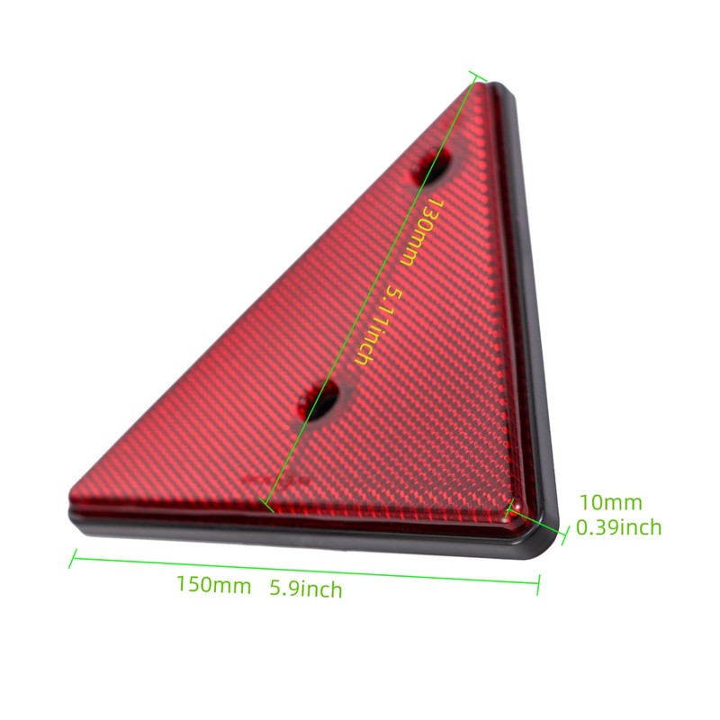 Woola Red Triangle Reflectors,4 Pack Trailer Triangle Reflector Reflective Warning