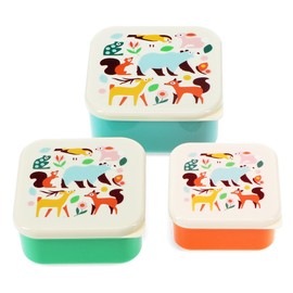 Rex London Snack Boxes (Set of 3) - Woodland