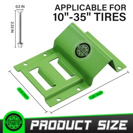 Heavy Duty Wheel Chock Tie Down Straps Set (4PK) - 4,400lb Guaranteed Max Break Strength, (2) 2" x 8' Trailer Tire Straps with (8) Wheel Chocks for ATV, UTV or Tractors