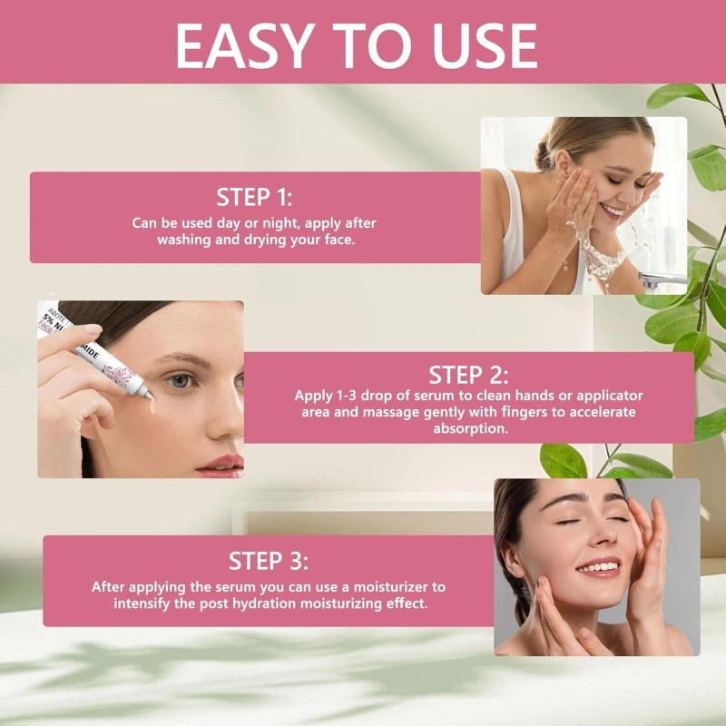 ABOTE 5% Niacinamide Serum with 5% Damascus Rose Water for