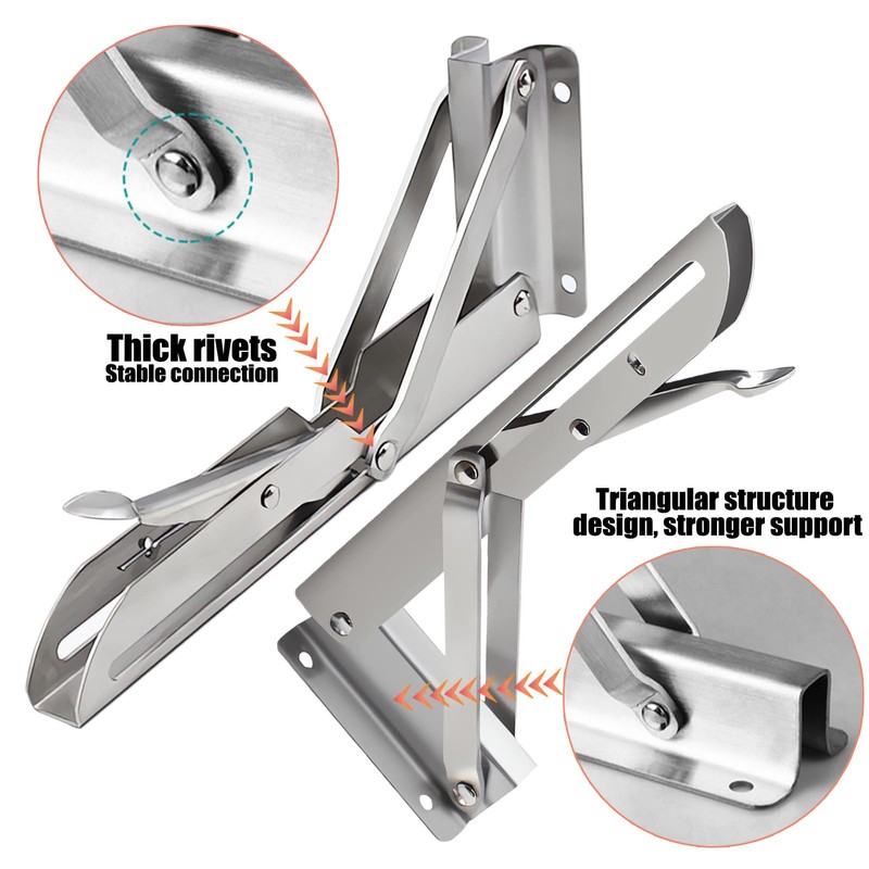 Professional Folding Console Heavy Duty 300 mm, Pack of 2