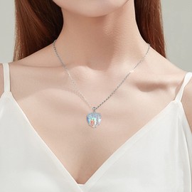 YAFEINI Moonstone Necklace Sterling Silver Tree of Life Pendant Necklace Valentine's Day Anniversary Christmas Jewelry Gifts for Her Girlfriend Wife Women