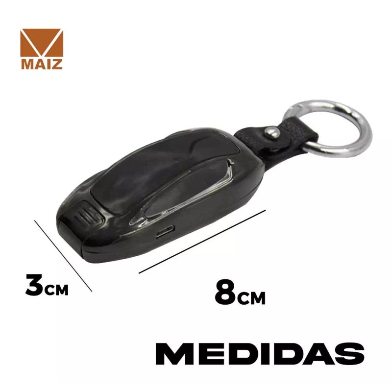 Maíz Encendedor Electrico Recargable Usb, Tipo Llavero C/luz Led
