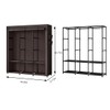 SORCEDAS Portable Closet Wardrobe Storage Organizer Metal Hanging Rack Non-Woven