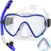 MELUMILU Snorkeling Gear for Adults, Dry Snorkel Set 180° Panoramic
