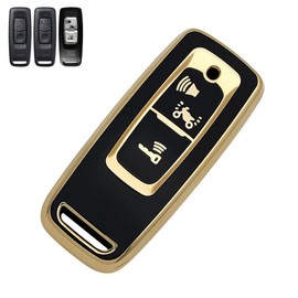 LETINGFAR Key Case, For Honda Motorcycles, Smart Key Case, Key Cover, Soft TPU Material, Dedicated Design for Honda, Key Holder, Compatible with PCX JK05, PCX160, KF47, DIO110, etc, Black