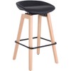 Lorell, LLR68563, Modern Low-Back Stool, 1 Each, Black