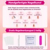 False Nails Tips Press On Nails French, White Pink Gradient