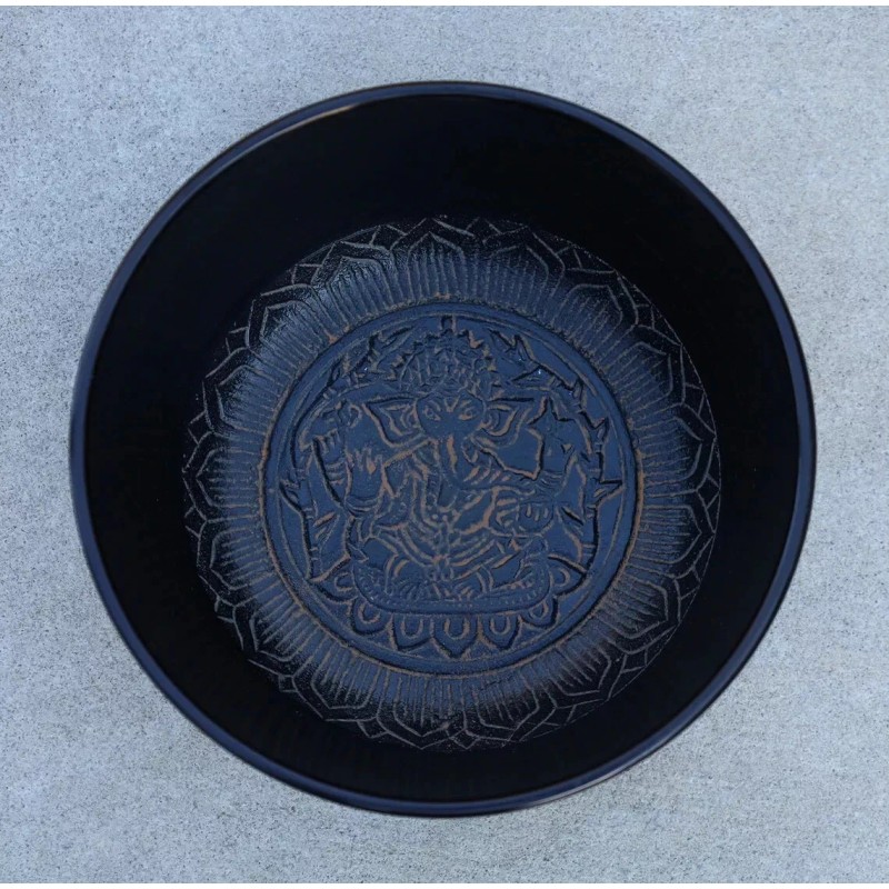 DharmaObjects Large 7 Inches Singing Bowl Complete Set Hindu Yoga