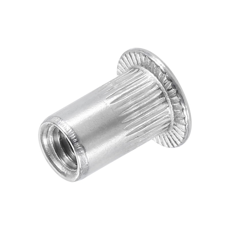 sourcing map M4 304 Stainless Steel Rivet Nuts Flat Head