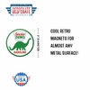 Desperate Enterprises Sinclair Dino Gasoline Round Refrigerator Magnet, 3" Diameter