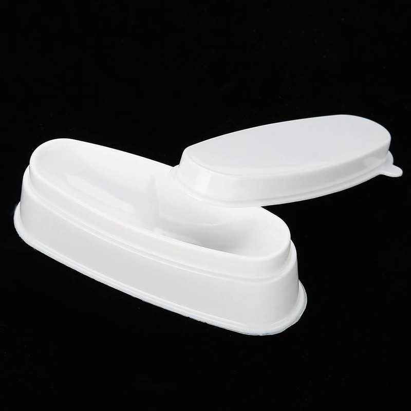 Cimenn Nail Dipping Powder Tray, Portable White Manicure Mould Nail