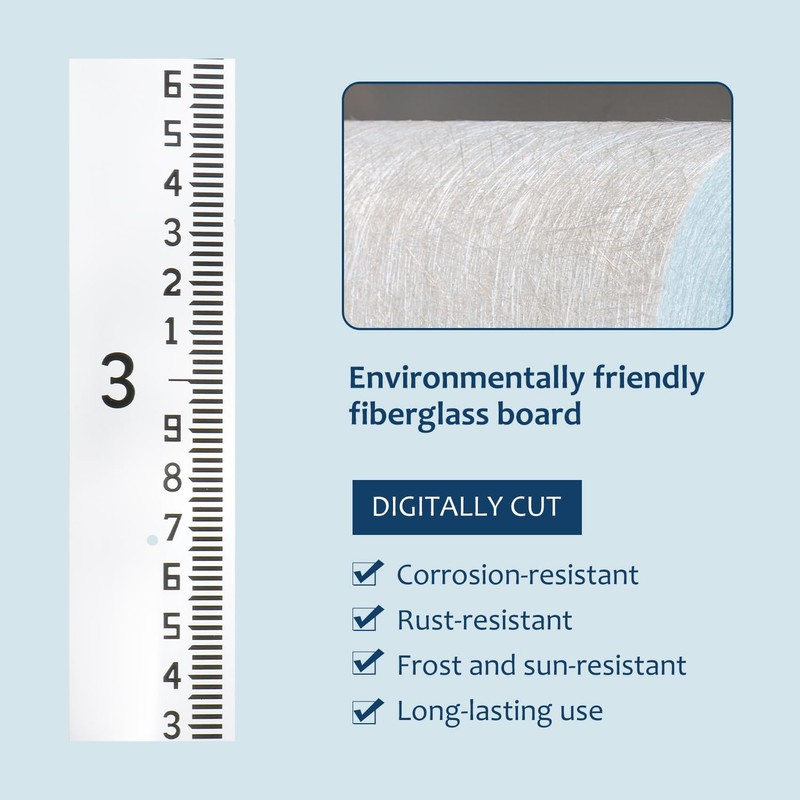 Depth Gauge, Water Level Gauge (Hundredths, Tenths, Teet), Heavy-Duty Ruler-Style