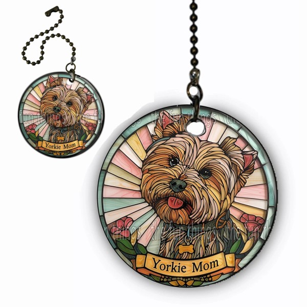 Set 2 Yorkie Mom Ceiling Fan Lighting Pull Chain Extension