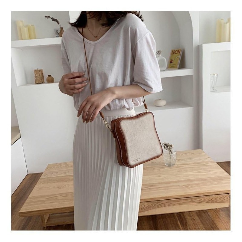 CLOGRATIA Women's Bread Toast Shoulder Bag, Fried Egg, Crossbody Bag,