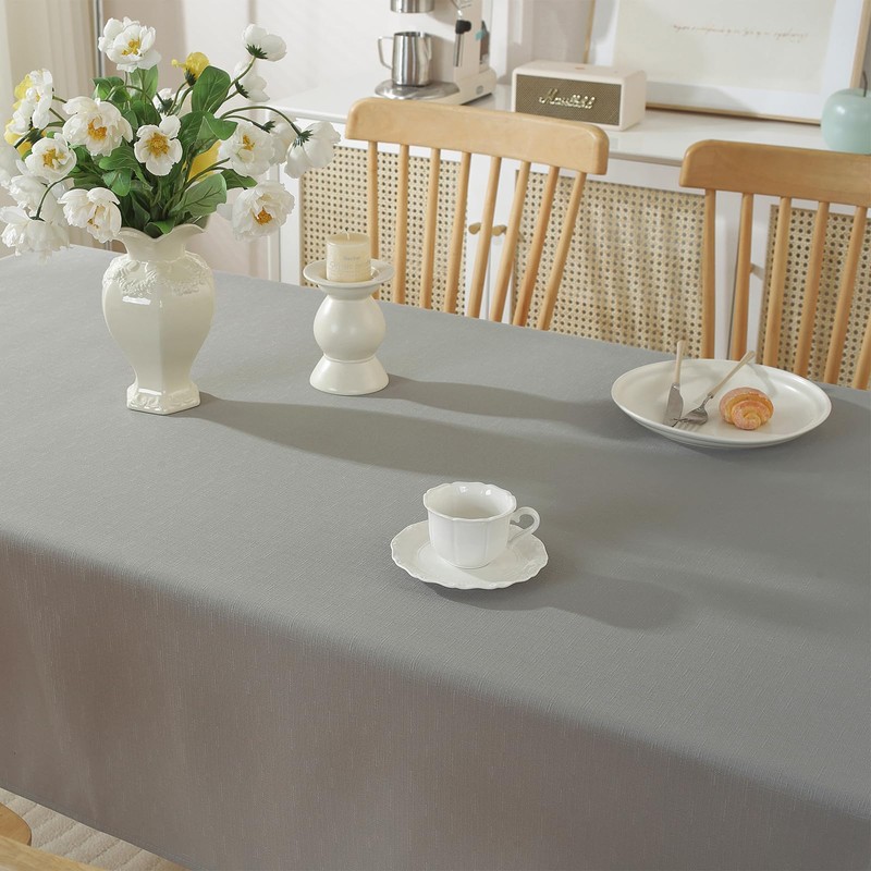 meioro Wipe Clean Tablecloth Waterproof Table Cloth, Rectangle Water Resistant