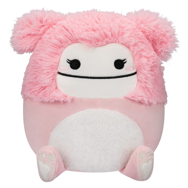 Squishmallows 8-Inch Brina Pink Bigfoot with Fuzzy Belly - Little