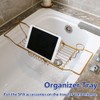 BESTHLS Bathtub Tray Caddy for Luxury Bath Expandable Extra Wide