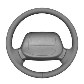 MEWANT Hand Stitch Gray Artificial Leather Steering Wheel Cover for Toyota Tacoma 1995-2000 4Runner 1996 Avalon 1996