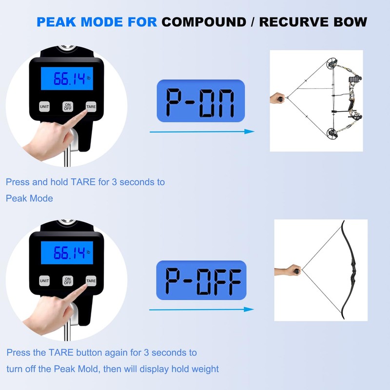660 lbs/ 300kg Archery Bow Scale Hanging Handheld Scale Multifunctional