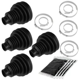 Caltric 2 Rear Axle Inner And Outer CV Boot Kits for Polaris RZR S 800 EFI 2009 2010