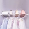 Hershii Expandable Shelf Rod Closet System Heavy Duty Clothes Hanger