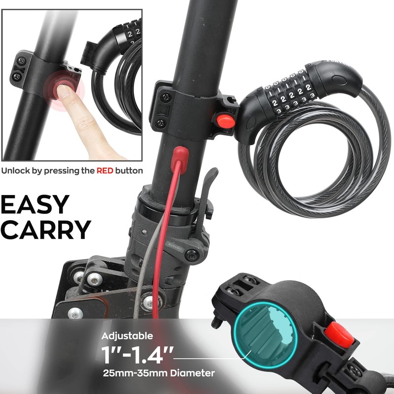 SEWAY Scooter Lock Cable for Xiaomi Mijia M365 ES Series,