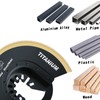 Vearter 2PCS Titanium Oscillating Saw Blades, 88mm Semi Circle Bi-Metal