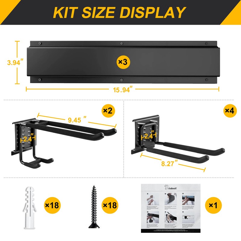 BakeBliss Garage Wall Tool Rack,Garage Organization, Garage Garden Tool Organizer