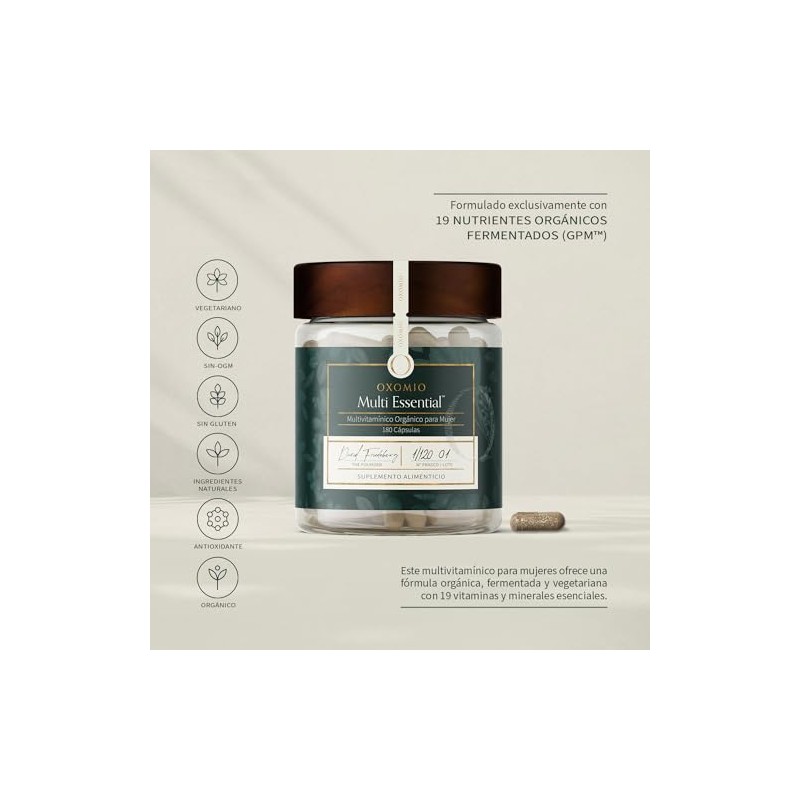 Multi Essential - Multivitamínico orgánico fermentado para mujer | 19