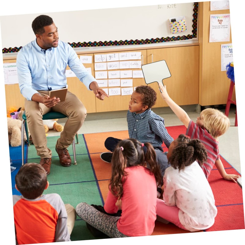 Operitacx Hand Holding Placard Answer Board Double-sided Whiteboard for Boys