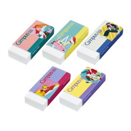 Kokuyo ESR-C12-L2X5SET 50th Anniversary Eraser, Campus, Easy to Break & Erase, Set of 5