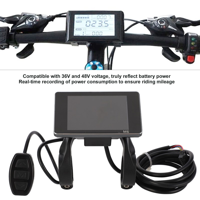 Electric Bicycle M6 LCD Display Meter 36V 48V Control Computer