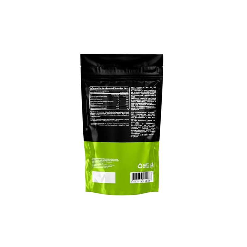 Wellthy Ácido Alfa Lipoico 600mg en SOLO UNA CÁPSULA 185