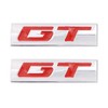 CARRUN 2 Pcs GT Emblem 3D Metal Nameplate Badge Decal