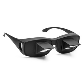 Flammi Lazy Glasses Prism Glasses Horizontal Spectacles Lie Down for Reading/Watching TV (Plastic, Black)