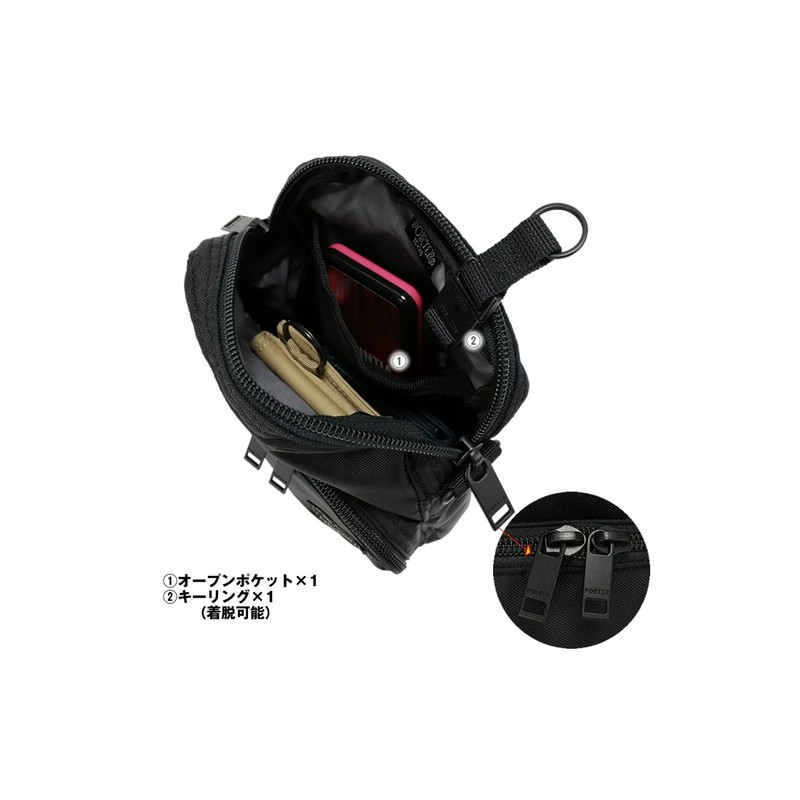 Porter Flash Vertical Mini Shoulder Bag, B6 Size, Men's, Women's,