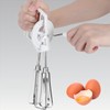 VIFER Rotary Hand Whisk Stainless Steel Hand-Held Egg Beater Manual