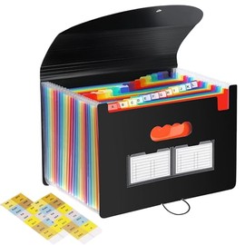 24 Carpeta Organizadora de Documentos, Carpeta de Archivos Expandible Portatil, Organizador de Archivos Acordeon, Folder para Guardar Documentos, Tama