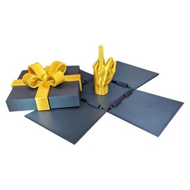 Fun prank surprise gift box - pop-up desk and living room decoration, unique holiday pranks, ideal yellow/black plastic prank gift - Color: black