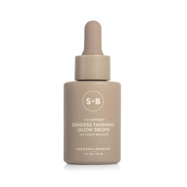 SUGARED + BRONZED Sunless Tanning Glow Drops, Face and Body Self Tanner, Customizable for a Natural Glow, Clean Formula, Streak Free Self Tanning Serum, Suitable for All Skin Types, Vegan, 1 Fl Oz
