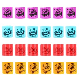 Mini Slinky Emoji Silly Faces Springs Toy for Party Bag Filler,24p Coil Mini Springs Bulk Toys,Fidget Funny Face Stretchy Toys,Classroom Prizes for Kids Boys Girls Pinata Party Favour Stocking Fillers
