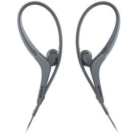 Sony MDR-AS410AP Earbuds, Splashproof/Sport Earphones, Black MDR-AS410AP B with Remote and Microphone