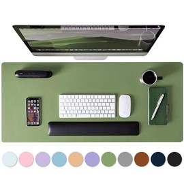 Protector de Escritorio de Cuero, Alfombrilla de Ratón, Alfombrilla Antideslizante para Computadora de Escritorio, Tapete de Escritorio de Oficina de Cuero PU para Hogar y Oficina, Protector de